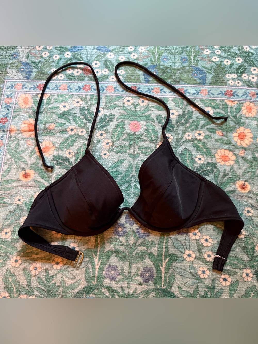 Victoria's Secret Black Padded Triangle Bikini Top